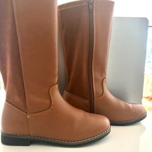 Girl’s Old Navy Tall Boots Size 1 Chestnut Brown
